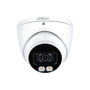 2MP HDCVI dome camera featuring full-color night vision, 2.8mm lens, 20m IR, and built-in audio